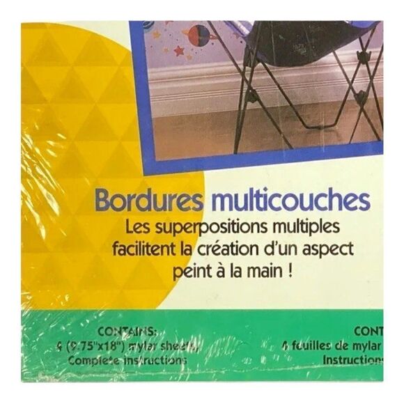 Kids Decor Multi-Layer Borders Unisex Kids Multicolor Stencils Overlays New - Picture 4 of 5